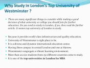 Why Study inLondon's Top University of westminster