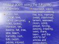 Write a poem using the following vocabulary: PowerPoint PPT Presentation
