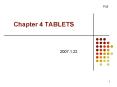Chapter 4 TABLETS PowerPoint PPT Presentation