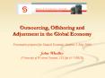 Outsourcing, Offshoring and Adjustment in the Global Economy Presentation prepared for Munich Economic Summit, 4 May 2006  John Whalley (University of Western Ontario, CESifo PowerPoint PPT Presentation