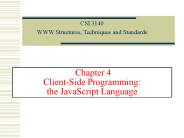 Chapter 4 Client-Side Programming: the JavaScript Language