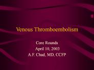 Venous Thromboembolism