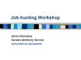 Job-hunting Workshop PowerPoint PPT Presentation