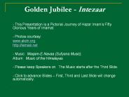 Golden Jubilee - Intezaar