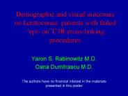 Demographic and visual outcomes on keratoconus patients with failed 