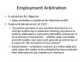Employment Arbitration PowerPoint PPT Presentation