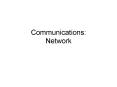 Communications: Network PowerPoint PPT Presentation