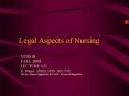Legal Aspects of Nursing PowerPoint PPT Presentation