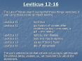 Leviticus 12-16 PowerPoint PPT Presentation
