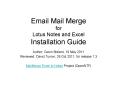 Email Mail Merge for Lotus Notes and Excel Installation Guide PowerPoint PPT Presentation