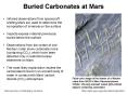 Buried Carbonates at Mars PowerPoint PPT Presentation