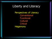 Liberty and Literacy