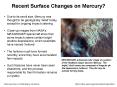 Recent Surface Changes on Mercury? PowerPoint PPT Presentation
