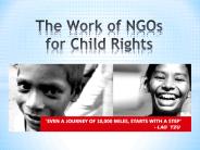 The Work of NGOs for Child Rights