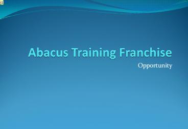 Abacus Training Franchise Opportunity
