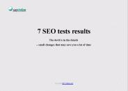 7 SEO tests results.