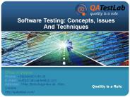 Software Testing: Concepts, Issues And Techniques