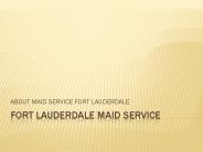 Fort lauderdale maid service