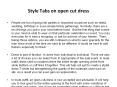 Style Tabs on open cut dress PowerPoint PPT Presentation