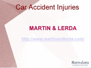 Car Accident Injuries