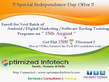 Independence Day Offer for Digital Marketing Training in Pune