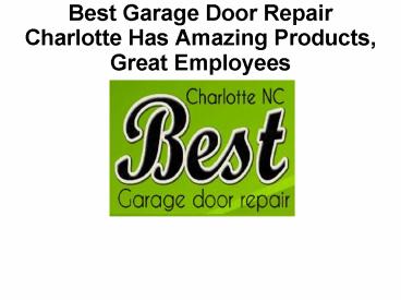 garage door charlotte