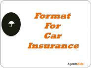 Format For car insurance