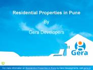 Residential Properties in Pune by Gera Developers