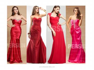 red dresses for wedding formal evening cocktail