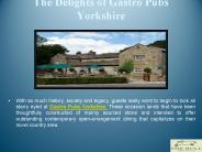 The Delights of Gastro Pubs Yorkshire