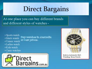 Directbargains : Buy Mens Luxury Watches Online