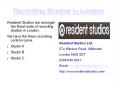 Recording Studios in London PowerPoint PPT Presentation