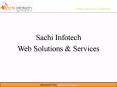 Sachi Infotech - Web Development Solutions and Services Hyderabad India PowerPoint PPT Presentation
