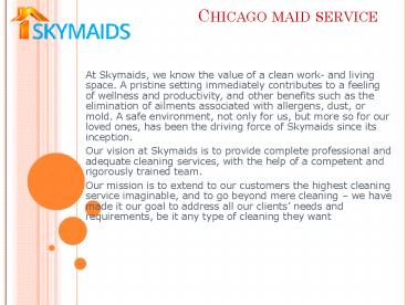 Chicago cleaning service