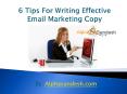 6 Tips For Writing Effective Email Marketing Copy PowerPoint PPT Presentation
