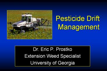 Pesticide Drift Management