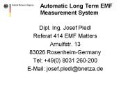 Automatic Long Term EMF Measurement System