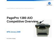 PagePro 1380 AIO Competitive Overview