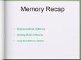 Memory Recap PowerPoint PPT Presentation