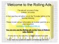 Welcome to the Rolling Ads PowerPoint PPT Presentation