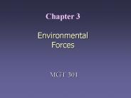 Chapter 3  Environmental Forces