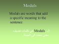 Modals PowerPoint PPT Presentation