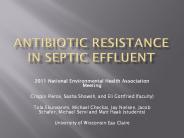 Antibiotic Resistance in Septic Effluent