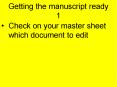 Getting the manuscript ready 1 PowerPoint PPT Presentation
