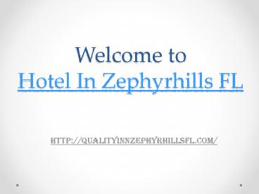 Quality Inn zephyrhills
