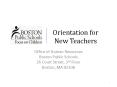 Orientation for New Teachers PowerPoint PPT Presentation