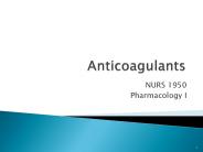 Anticoagulants