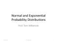 Normal and Exponential Probability Distributions PowerPoint PPT Presentation