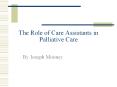 The Role of Care Assistants in Palliative Care PowerPoint PPT Presentation