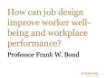 How can job design improve worker well-being and workplace performance? PowerPoint PPT Presentation